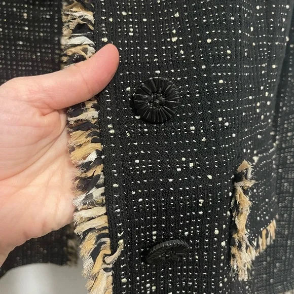 ST. JOHN blazer tweed fringe - Picture 10 of 13